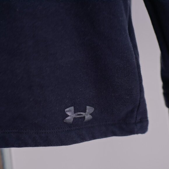 Under Armour Threadborne Black Cowl Neck Hooded Hoodie Sweater Medium - Picture 4 of 14